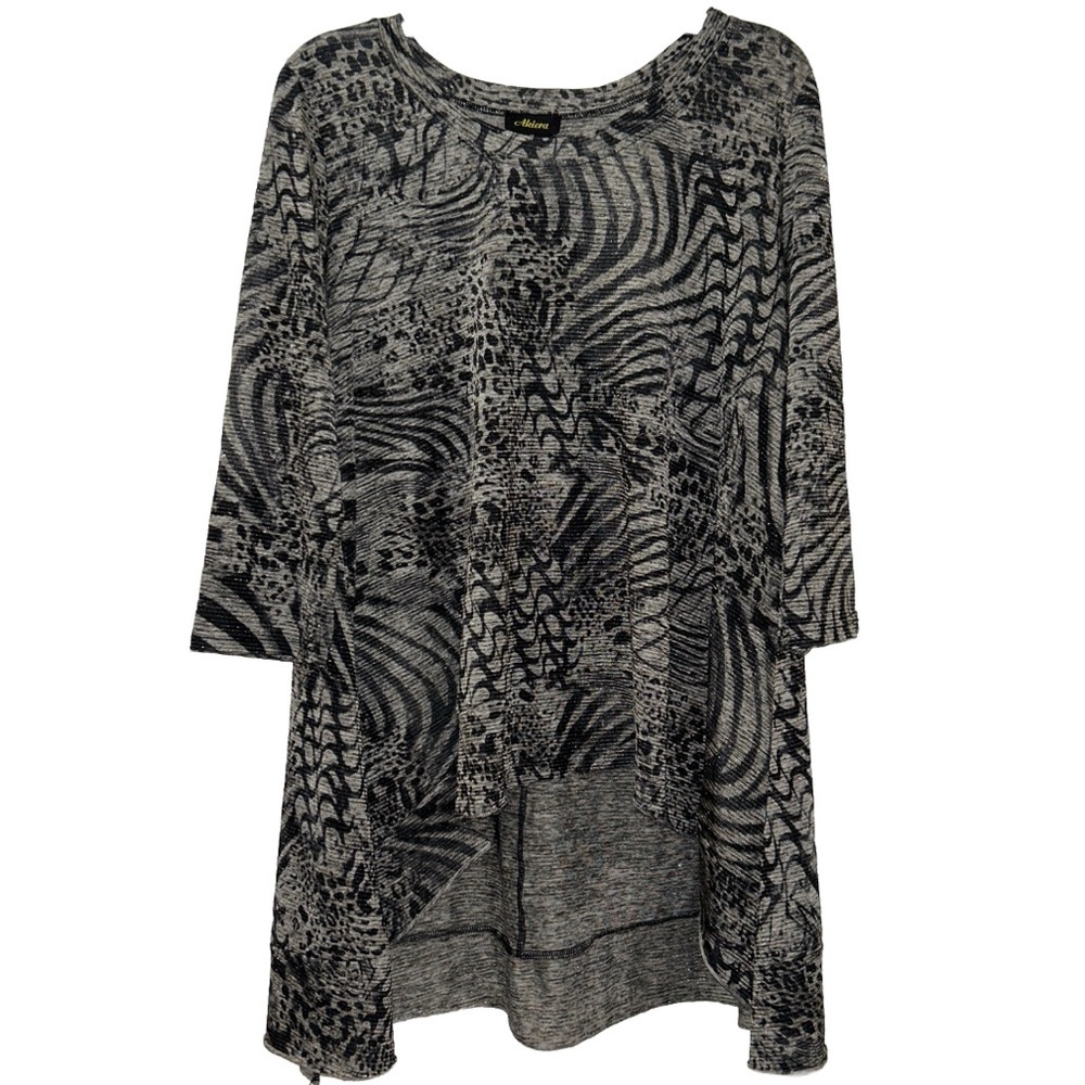 Akieva Animal Print Top Women’s Size Medium
